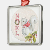 Weihnachtshörnchen-Illustration Ornament Aus Metall (Links)