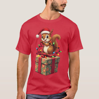 Weihnachtshörnchen Lights Weihnachtshörnchen schne T-Shirt