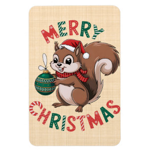 Weihnachtshörnchen - Merry Christmas Magnet