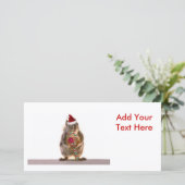 Weihnachtshörnchen mit Candy Cane Feiertagskarte (Stehend Vorderseite)