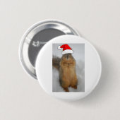 Weihnachtshörnchen mit dem Weihnachtsmann Button (Vorne & Hinten)