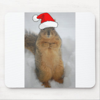 Weihnachtshörnchen mit dem Weihnachtsmann Mousepad