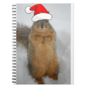 Weihnachtshörnchen mit dem Weihnachtsmann Notizblock