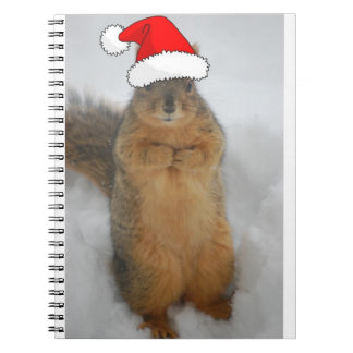 Weihnachtshörnchen mit dem Weihnachtsmann Notizblock