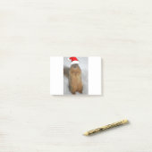 Weihnachtshörnchen mit dem Weihnachtsmann Post-it Klebezettel (Auf Schreibtisch)