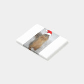 Weihnachtshörnchen mit dem Weihnachtsmann Post-it Klebezettel (angewinkelt)
