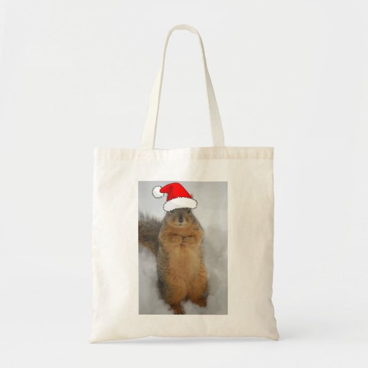 Weihnachtshörnchen mit dem Weihnachtsmann Tragetasche (Vorne)