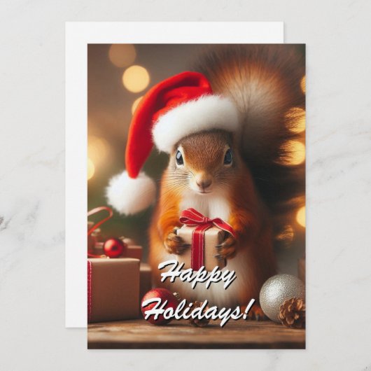 Weihnachtshörnchen mit individualisierbarer Karte (Vorne/Hinten)