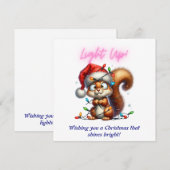 Weihnachtshörnchen mit Lights Fun Holiday Card (Vorne/Hinten)