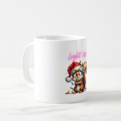 Weihnachtshörnchen mit Lights Fun Holiday Card Kaffeetasse (Vorderseite Links)