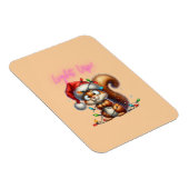 Weihnachtshörnchen mit Lights Fun Holiday Card Magnet (Rechte Seite)