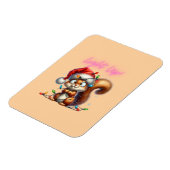 Weihnachtshörnchen mit Lights Fun Holiday Card Magnet (Linke Seite)