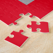 Weihnachtshörnchen mit Weihnachtsmannmütze Puzzle (Seite)