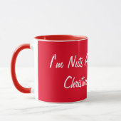 Weihnachtshörnchen mit Weihnachtsmannmütze Tasse (Links)