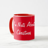 Weihnachtshörnchen mit Weihnachtsmannmütze Tasse (Vorderseite Links)
