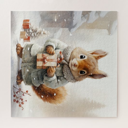 Weihnachtshörnchen-Puzzle Puzzle (Horizontal)