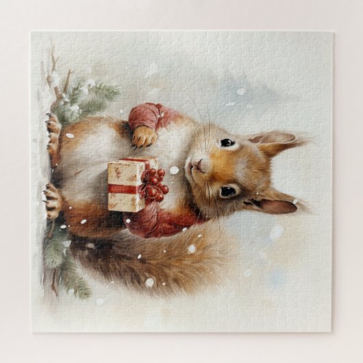 Weihnachtshörnchen-Puzzle Puzzle (Horizontal)
