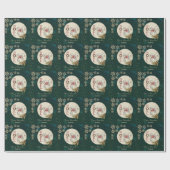 Weihnachtshörnchen, Schneeflocken Geschenkpapier (Flach)