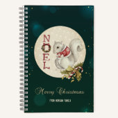 Weihnachtshörnchen, Schneeflocken Notizblock (Vorderseite)