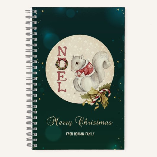 Weihnachtshörnchen, Schneeflocken Notizblock (Vorderseite)