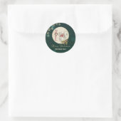 Weihnachtshörnchen, Schneeflocken Runder Aufkleber (Tasche)