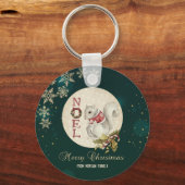 Weihnachtshörnchen, Schneeflocken Schlüsselanhänger (Vorderseite)