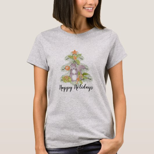 Weihnachtshörnchen T-Shirt (Vorderseite)