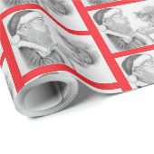 Weihnachtshörnchen und Weihnachtsmann Geschenkpapier (Rolleneckpunkt)