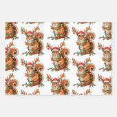 Weihnachtshörnchen Weihnachtslicht Niedliche Feier Geschenkpapier Set (Vorderseite)