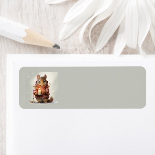 Weihnachtshörnchenadressen Labels (Insitu)