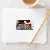 Weihnachtshörnchenkarte Adressaufkleber (Insitu)