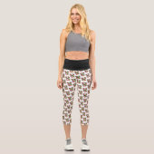 Weihnachtshosen mit hoher Taille Capris (Vorderseite)