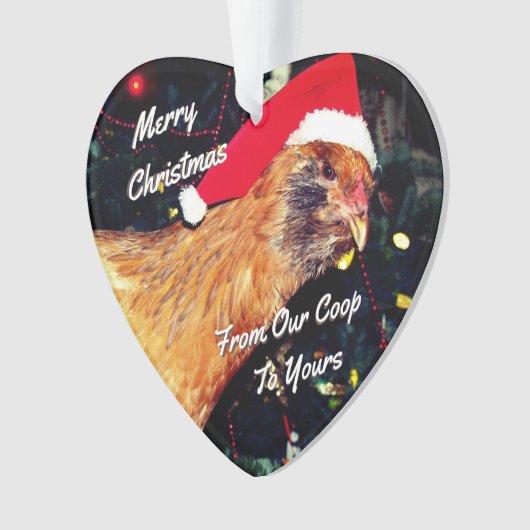 Weihnachtshuhn Ornament (Vorderseite)