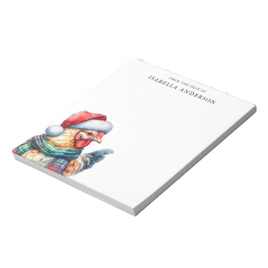 Weihnachtshühnchen vom Schreibtisch Notizblock (Rotiert)