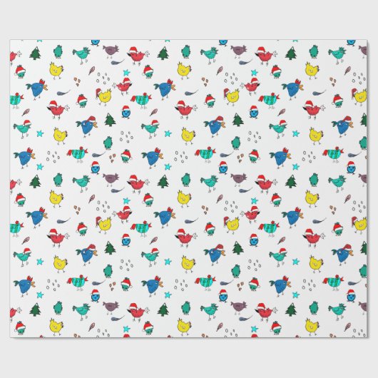 Weihnachtshühner Farbe Ihrer Choisverpackung p Geschenkpapier (Flach)