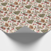 Weihnachtshühner-Geschenkpapier Geschenkpapier (Ecke)