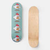 Weihnachtshühnerskateboard Skateboard (Vorderseite)