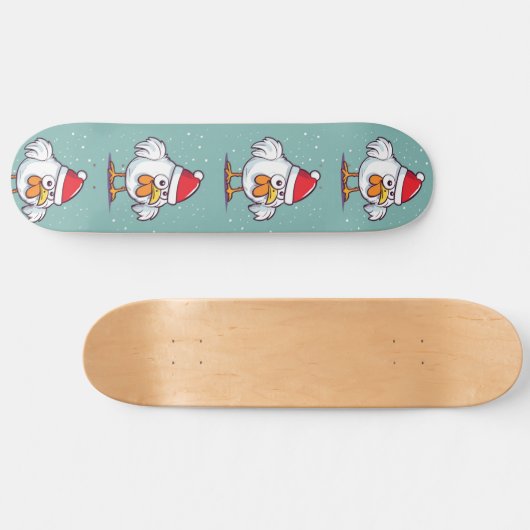 Weihnachtshühnerskateboard Skateboard (Horizontal)