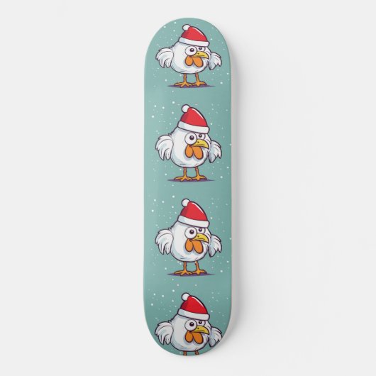 Weihnachtshühnerskateboard Skateboard (Vorderseite)
