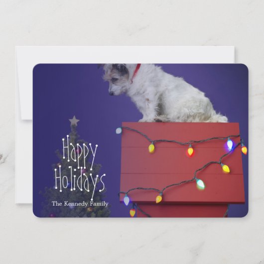 Weihnachtshund 2012 feiertagskarte (Vorderseite)