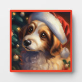 Weihnachtshund 2 fotoplatte (Vorderseite)
