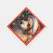 Weihnachtshund 2 serviette (Ecke)