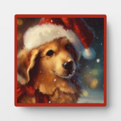 Weihnachtshund 4 fotoplatte (Vorderseite)