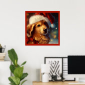 Weihnachtshund 4 poster (Heimbüro)