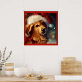 Weihnachtshund 4 poster (Küche)