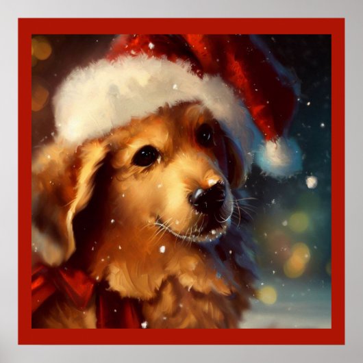 Weihnachtshund 4 poster (Vorne)