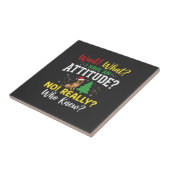 Weihnachtshund Attitüde Humor Fliese (Seite)