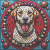 Weihnachtshund Aufkleber (Vorderseite)