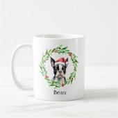Weihnachtshund Boston Terrier Terrier Holidays Hau Kaffeetasse (Links)
