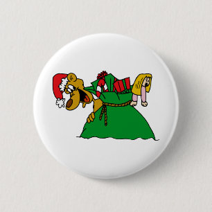 Weihnachtshund Button
